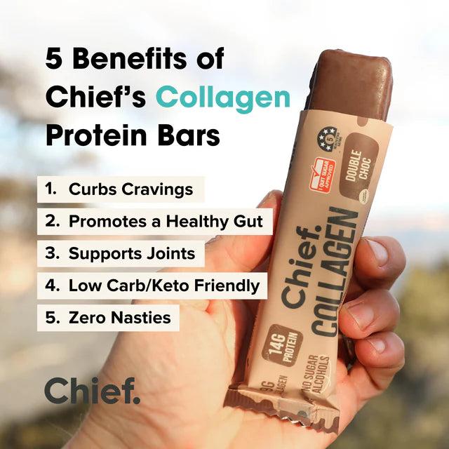 CHIEF Collagen Protein Bar - Gluten and Dairy Free Sample Box - TRY BEFORE YOU RANGE!