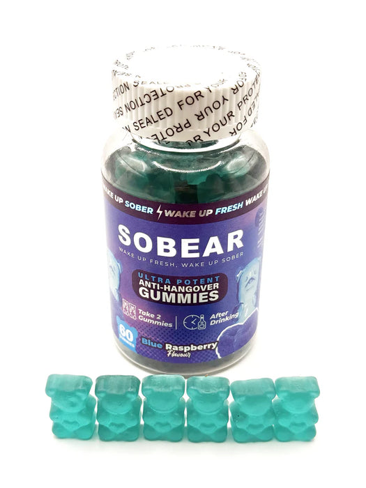 SOBEAR HANGOVER GUMMIES BOTTLE (60 gummies) - 1 bottle