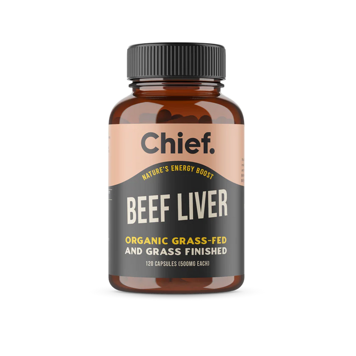 CHIEF ORGANIC BEEF LIVER ENERGY BOOST CAPSULES