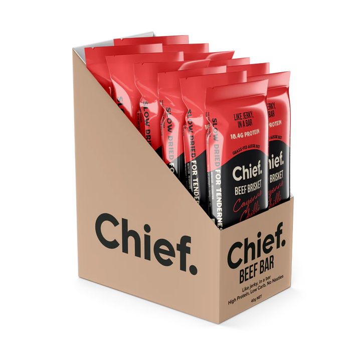CHIEF ORGANIC GRASS-FED BEEF BAR (Box of 12)