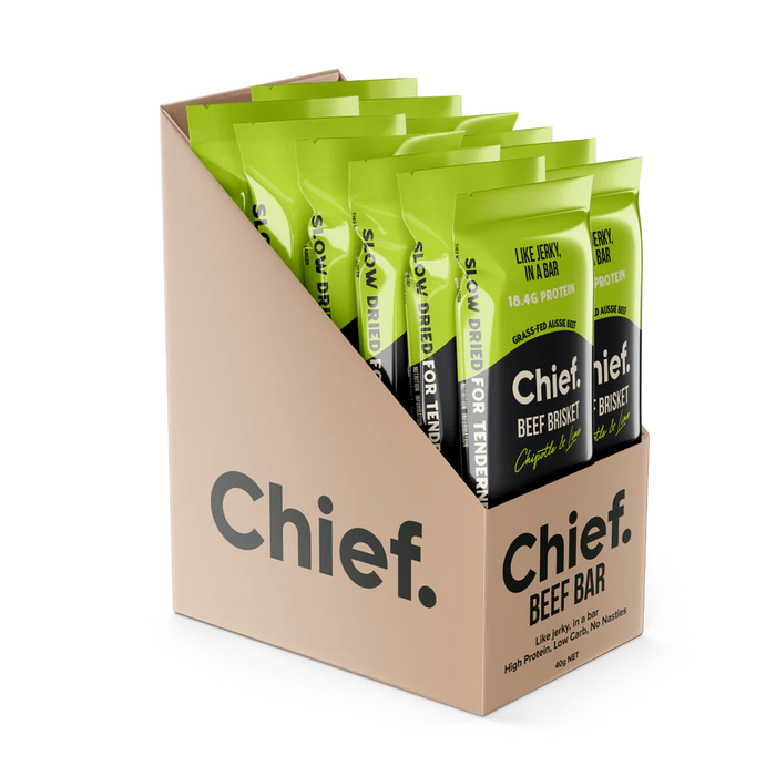 CHIEF ORGANIC GRASS-FED BEEF BAR (Box of 12)