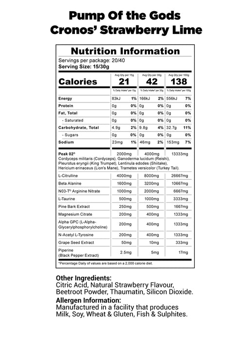 HERCULES Pump of the Gods- Ultimate Non Stim Pre-Workout
