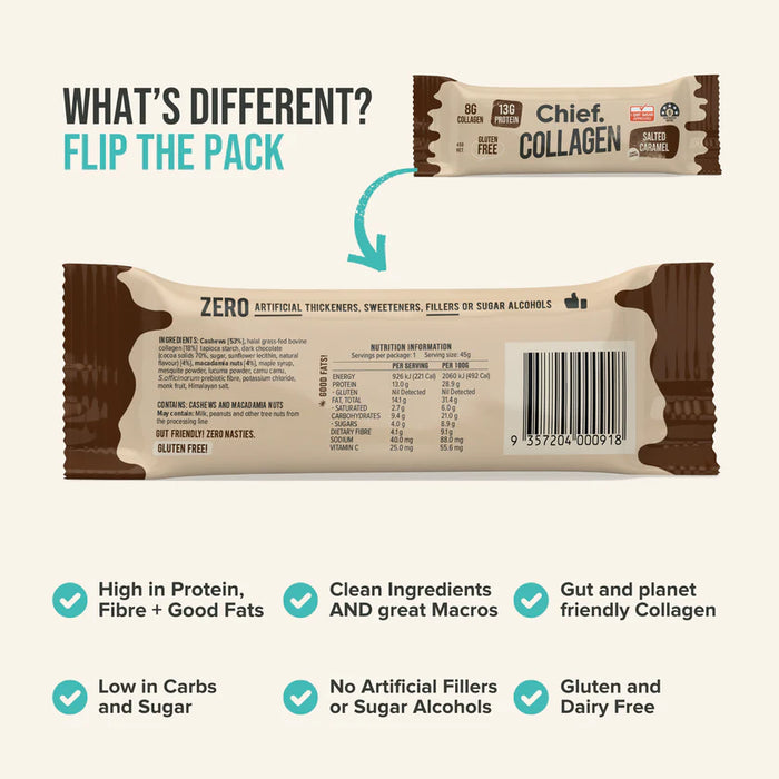 CHIEF COLLAGEN PROTEIN BAR (Box of 12)