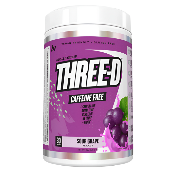 MUSCLE NATION THREE-D NON STIM PRE WORKOUT