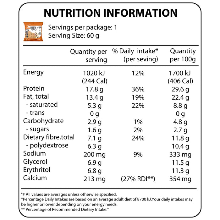 Justine's Protein Cookie Box of 12