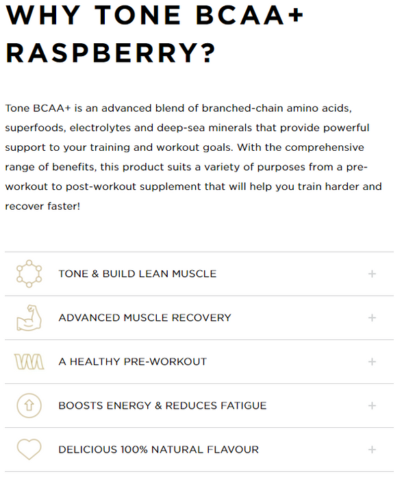 Tropeaka Tone BCAA+ - Raspberry