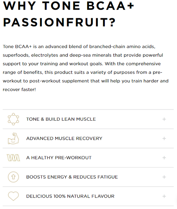 Tropeaka Tone BCAA+ -  Passionfruit