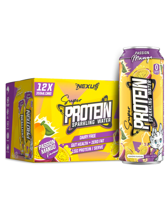 SUPER PROTEIN SPARKLING WATER RTD (Min order 12 cans per flavour)