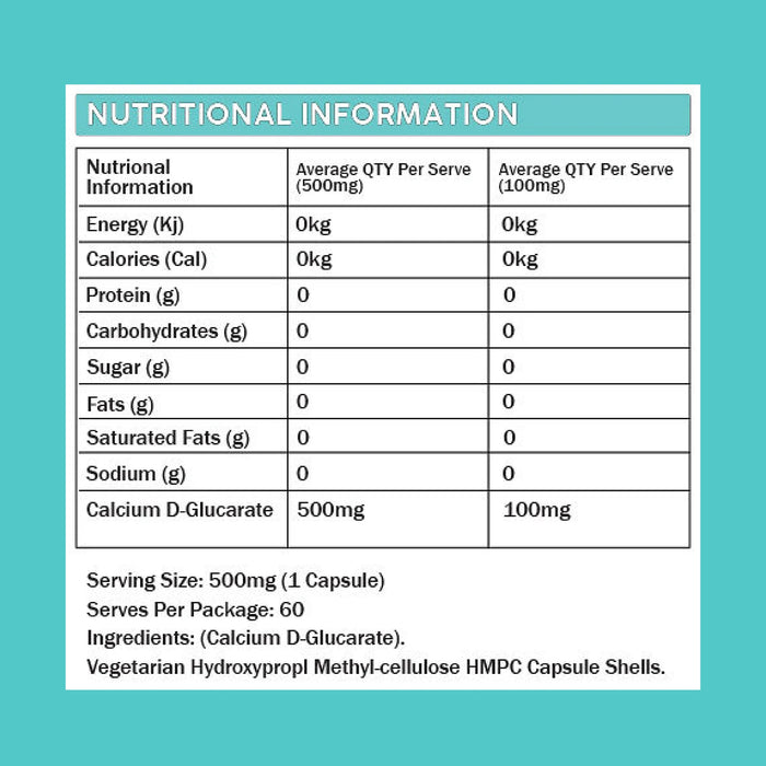 Primabolics Calcium D-Glucarate 500mg x 60 cap