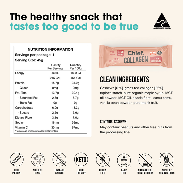CHIEF COLLAGEN PROTEIN BAR (Box of 12)
