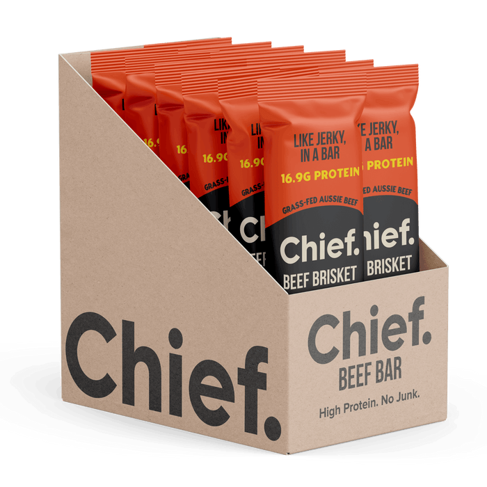 CHIEF ORGANIC GRASS-FED BEEF BAR (Box of 12)
