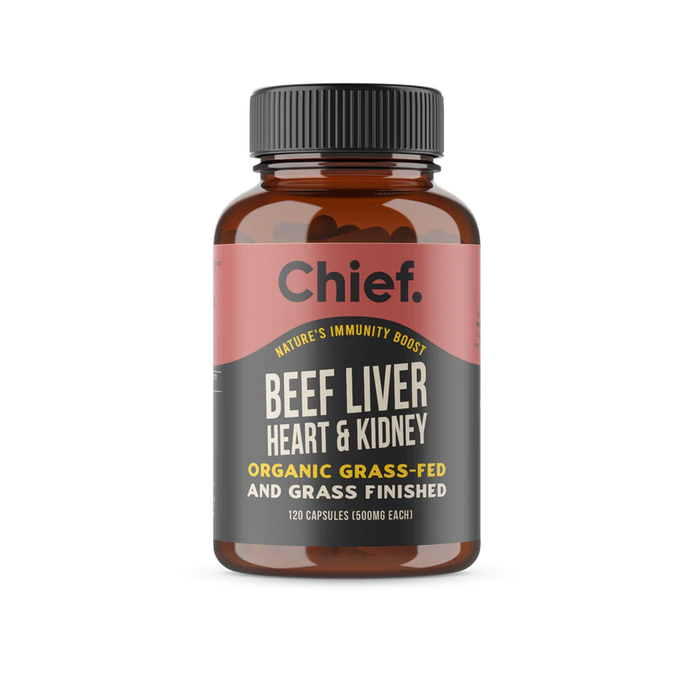 ORGANIC BEEF LIVER, HEART & KIDNEY IMMUNITY BOOST (120 Capsules)