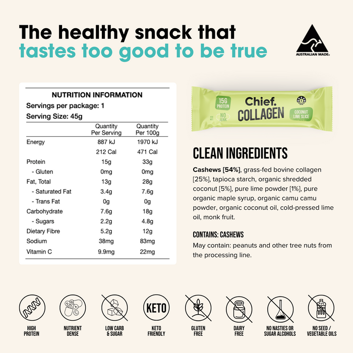 CHIEF COLLAGEN PROTEIN BAR (Box of 12)