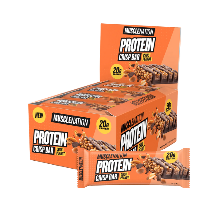 MUSCLE NATION CRISP PROTEIN BAR  (Box of 12)