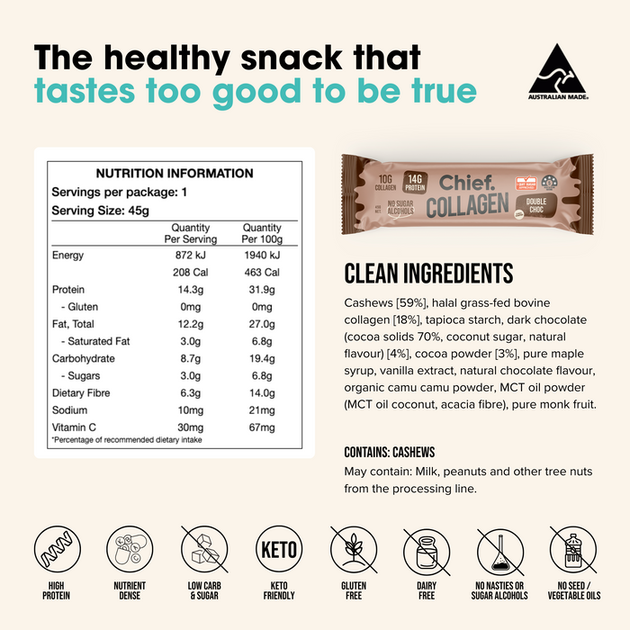 CHIEF COLLAGEN PROTEIN BAR (Box of 12)
