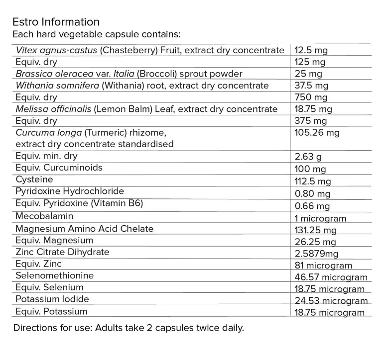 Primabolics Estro - TGA Listed (female hormone balancer)