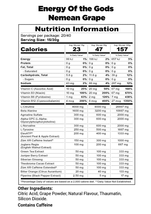 HERCULES Energy of The Gods-Ultimate High Stim Pre Workout