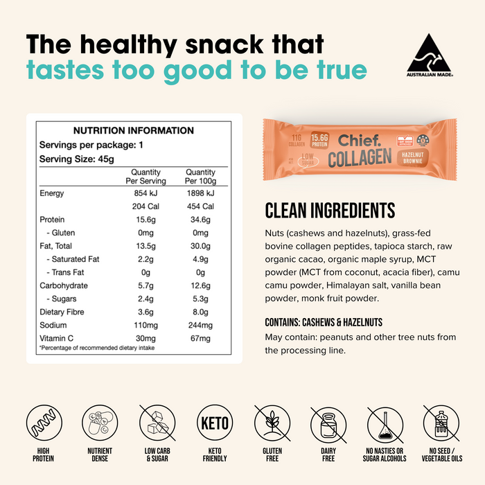 CHIEF COLLAGEN PROTEIN BAR (Box of 12)