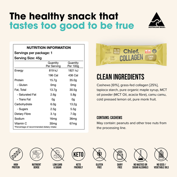 CHIEF COLLAGEN PROTEIN BAR (Box of 12)
