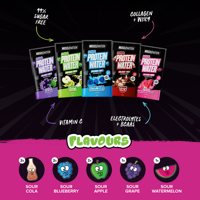 Muscle Nation PROTEIN WATER - Sour Sample Pack