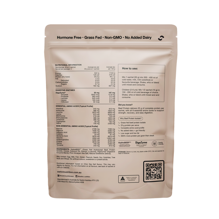 Switch Nutrition Beef Protein Isolate - 4 Serve Pouch
