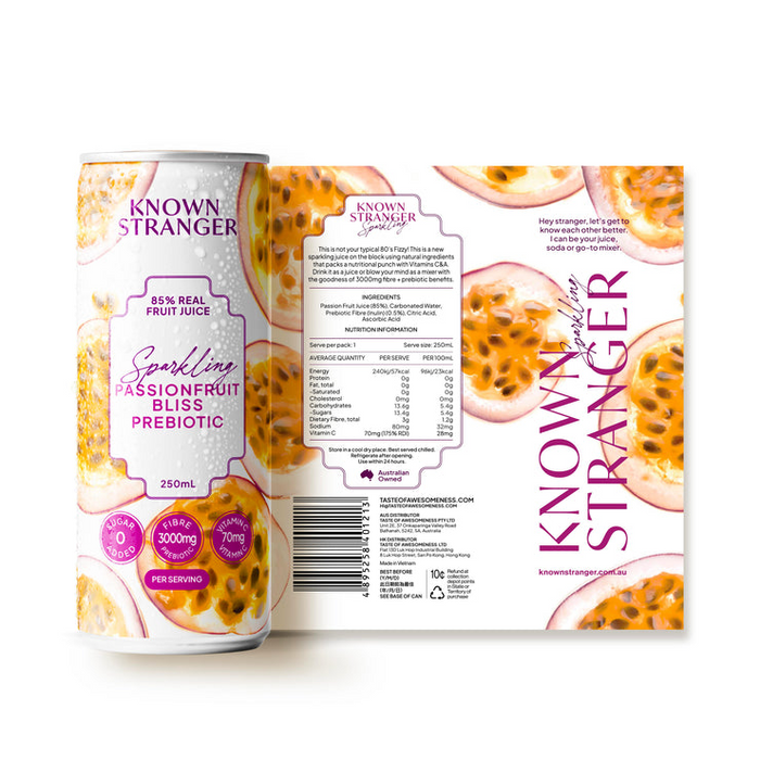 Known Stranger Prebiotic Sparkling Juice - CASE OF 24