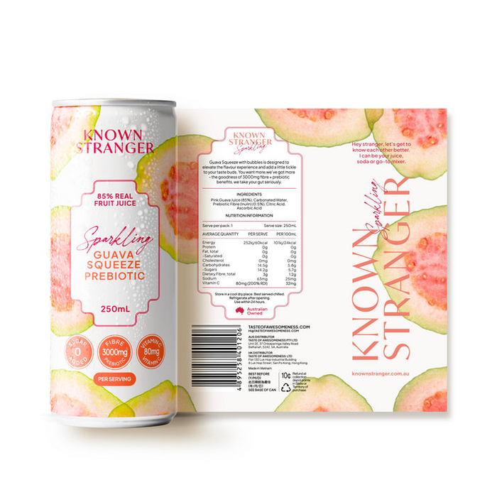 Known Stranger Prebiotic Sparkling Juice - CASE OF 24