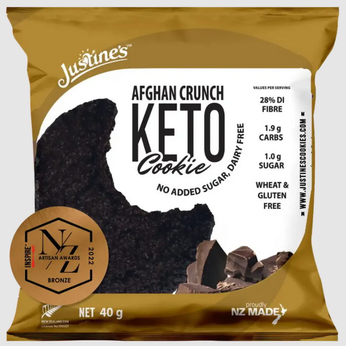 Justine's Keto & Vegan Crunch Cookie (Sold in boxes of 12)