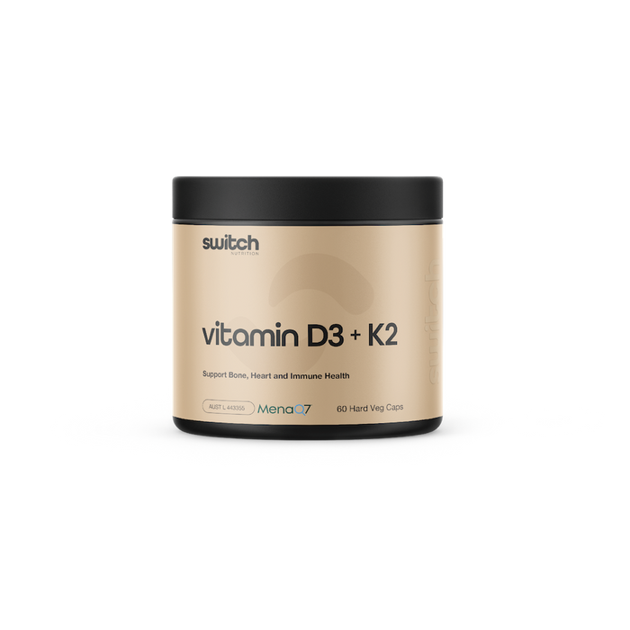 SWITCH Essentials - VITAMIN D3 & K2 - TGA [60 Capsules]