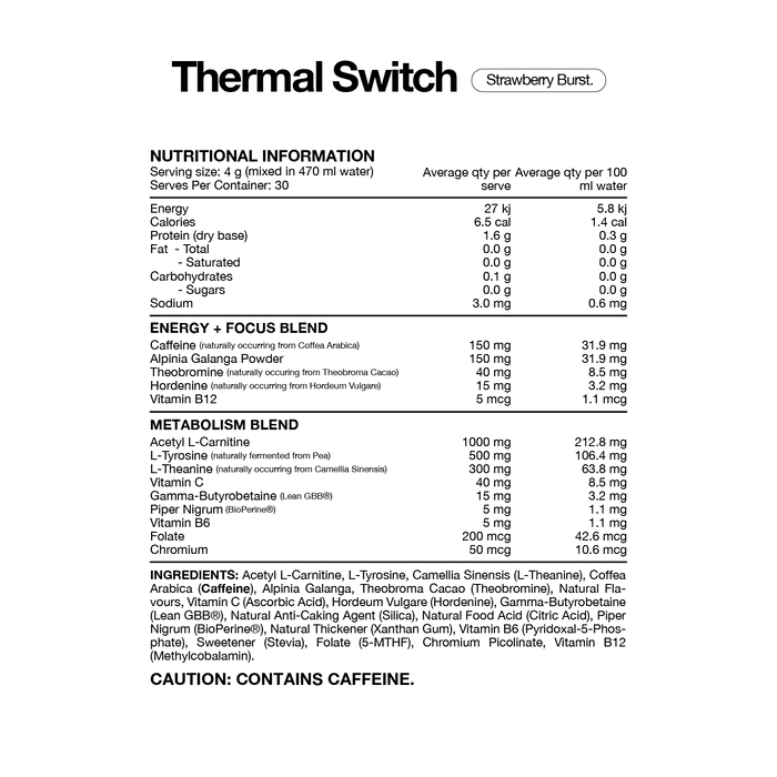 SWITCH Thermal Fat Burner [30 Serves]