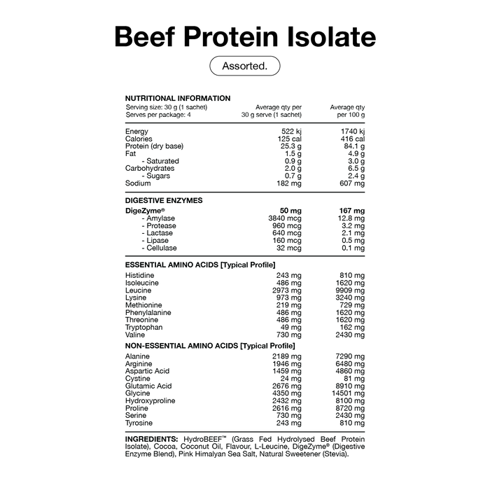 Switch Nutrition Beef Protein Isolate - 4 Serve Pouch