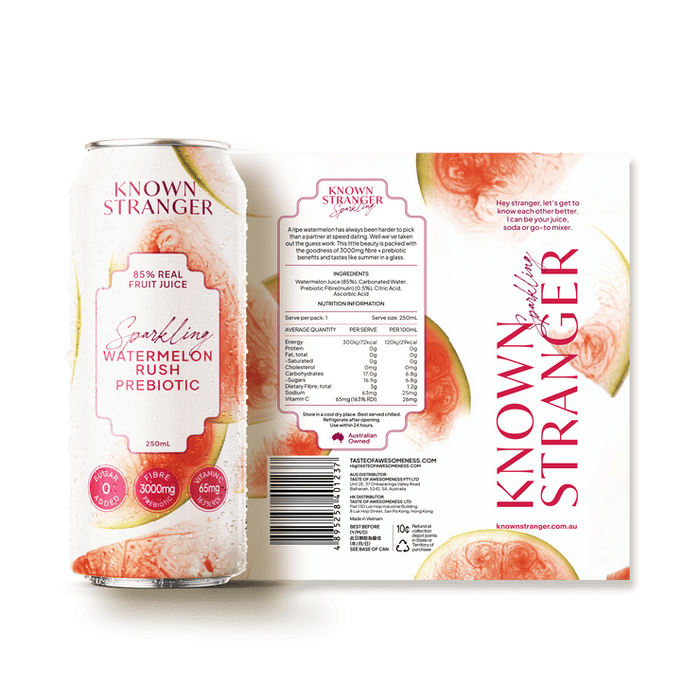 Known Stranger Prebiotic Sparkling Juice - CASE OF 24
