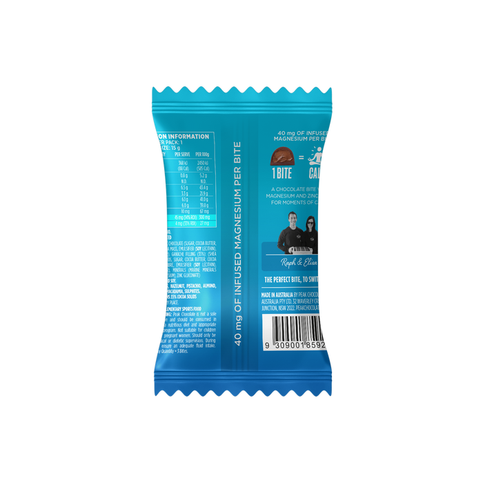PEAK CHOCOLATE CALM BITE (15g) – Shelf Display Box (20 Units)