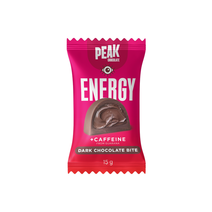 PEAK CHOCOLATE ENERGY BITE (15g) – Shelf Display Box (20 Units)