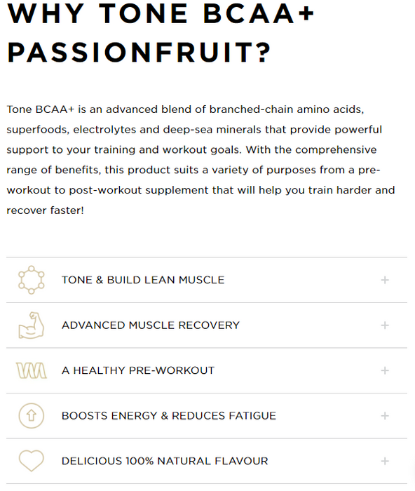 Tropeaka Tone BCAA+ Passionfruit